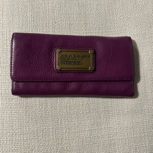 Marc Jacobs Plum Leather Wallet